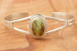 Genuine Emerald Valley Turquoise Sterling Silver Bracelet
